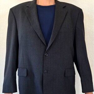 Stafford Wool Two Button Blazer 46 Short